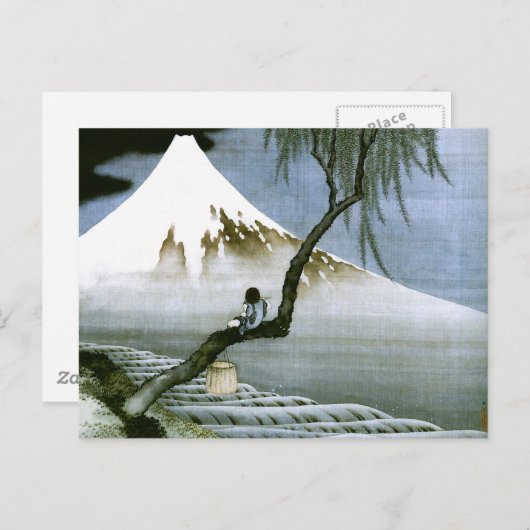 北斎ボーイ&富士山ファインアート ポストカード (正面/裏面)