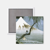 北斎ボーイ&富士山ファインアート マグネット (正面/裏面)