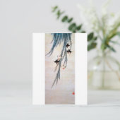 北斎ヤナギ・ツバメ ポストカード (スタンド正面)
