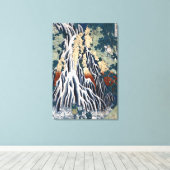 北斎切振滝山黒神、下野市 キャンバスプリント (インサイチュ (ウッドフロア))