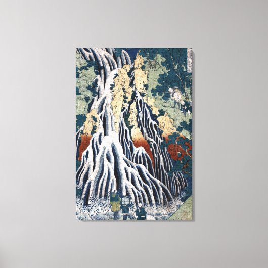 北斎切振滝山黒神、下野市 キャンバスプリント (正面)