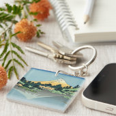 北斎山富士が河口湖で反射 キーホルダー (正面右)