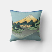 北斎山富士が河口湖で反射 クッション (裏面)