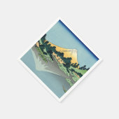 北斎山富士が河口湖で反射 スタンダードカクテルナプキン (角)