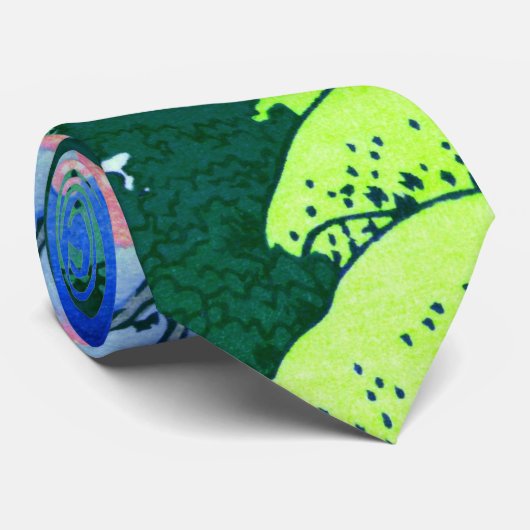 北斎御殿山ヒル北斎さくらんぼブロッサムファインアート ネクタイ (ロール)