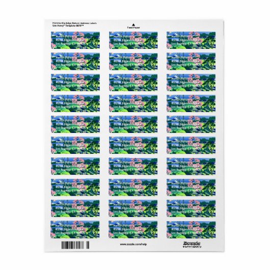 北斎御殿山ヒル北斎さくらんぼブロッサムファインアート ラベル (フルシート)