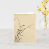 北斎日本のファインアート カード (黄色い花)