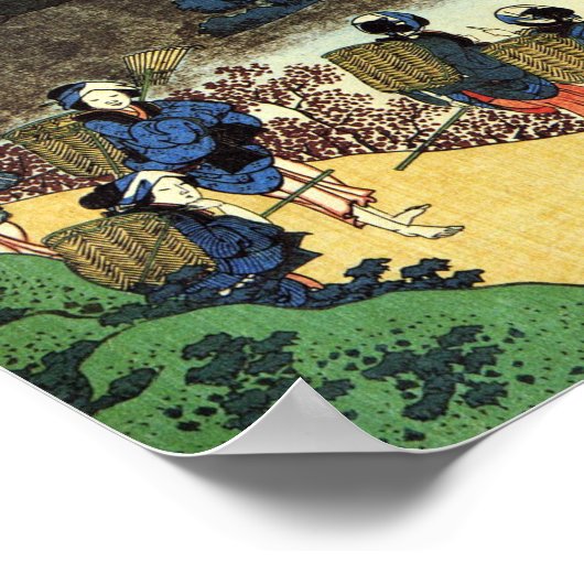 北斎日本の美術 – 日本クール風景図 ポスター (角)