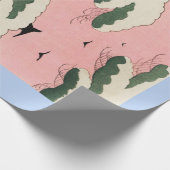 北斎日本の鳥雲包み紙 ラッピングペーパー (角)