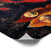 北斎日本の鳳凰ポスター ポスター (角)