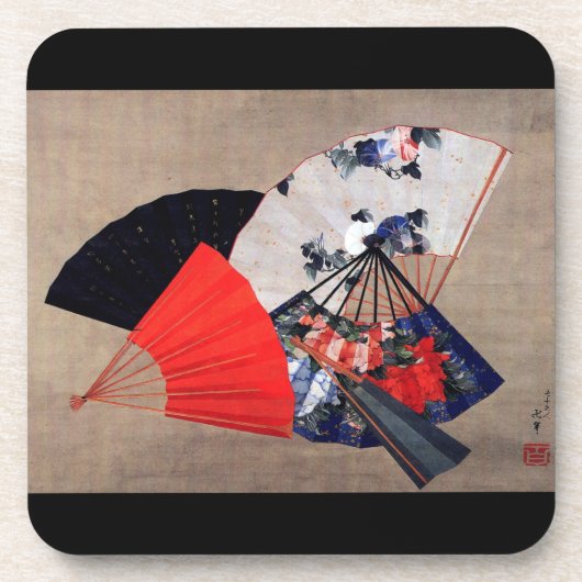 北斎日本の5ファン浮世絵 コースター (正面)