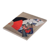 北斎日本の5ファン浮世絵 タイル (側面)