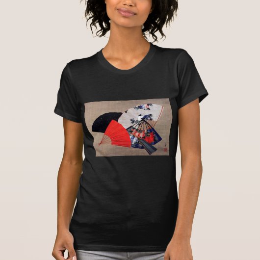 北斎日本の5ファン浮世絵 Tシャツ (正面)