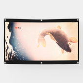 北斎木日本の版プリント魚の旗 横断幕 (横)