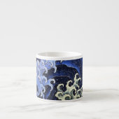 北斎波フェミニンヴィンテージ日本のファインアート エスプレッソカップ (正面)