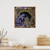 北斎波フェミニン北斎ファインアート ポスター (キッチン)