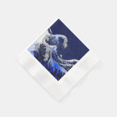 北斎波素晴らしクロムカーボンの外観 縁ありカクテルナプキン (角)