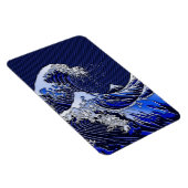 北斎波素晴らしクロム炭素繊維スタイル マグネット (右側)