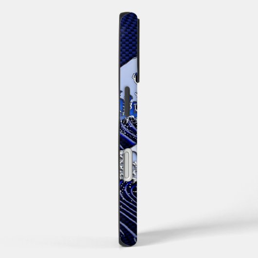 北斎波素晴らしクロム炭素繊維デザイン Case-Mate iPhoneケース (裏面 / 右)