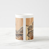 北斎波素晴らし竹木スタイルの装飾 ボーンチャイナマグカップ (正面)