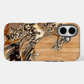 北斎波素晴らし竹材入りスタイル Case-Mate iPhoneケース (裏面 (横))