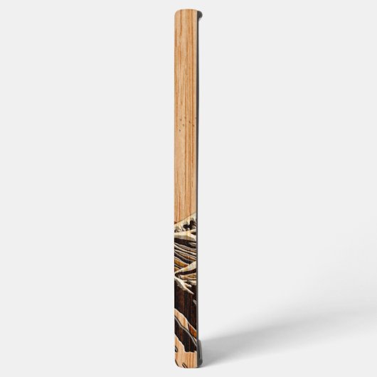 北斎波素晴らし竹材入りスタイル SAMSUNG GALAXYケース (左側面)