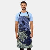 北斎波 エプロン (着用した状態)