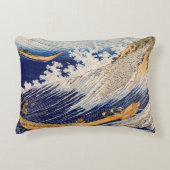 北斎海波浪シーボート アクセントクッション (正面)