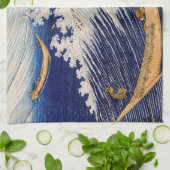 北斎海波浪シーボート キッチンタオル (折り畳み)