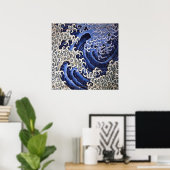 北斎男らし・波 ポスター (ホームオフィス)