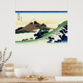 北斎稲目より甲州犬目峠,北斎富士山を望む ポスター (キッチン)