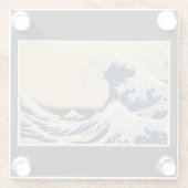 北斎素晴らしによる神奈川の波 ガラスコースター (裏面)