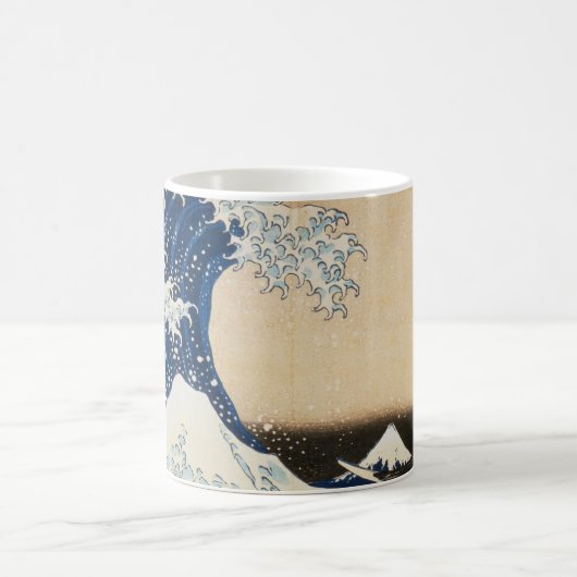 北斎素晴らしによる神奈川の波 コーヒーマグカップ (中央)