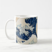 北斎素晴らしによる神奈川の波 コーヒーマグカップ (左)