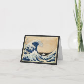 北斎素晴らしによる神奈川の波 サンキューカード (正面)