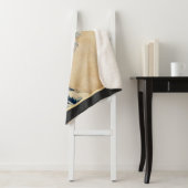 北斎素晴らしによる神奈川の波 シェルパブランケット (インサイチュ)