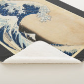 北斎素晴らしによる神奈川の波 シェルパブランケット (3/4)