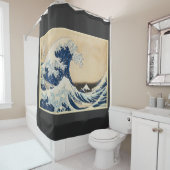 北斎素晴らしによる神奈川の波 シャワーカーテン (インサイチュ)