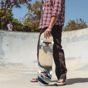 北斎素晴らしによる神奈川の波 スケートボード