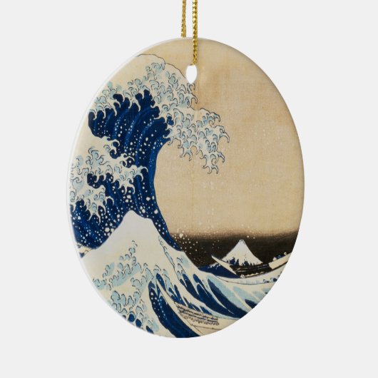 北斎素晴らしによる神奈川の波 セラミックオーナメント (右)