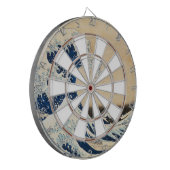 北斎素晴らしによる神奈川の波 ダーツボード (正面左)