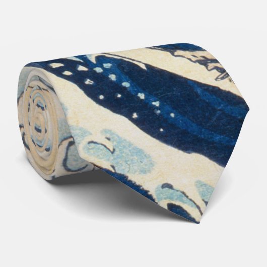 北斎素晴らしによる神奈川の波 ネクタイ (ロール)