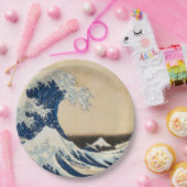 北斎素晴らしによる神奈川の波 ペーパープレート (パーティー)