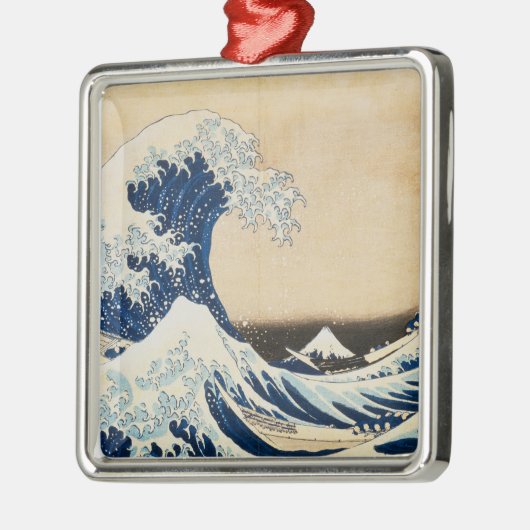北斎素晴らしによる神奈川の波 メタルオーナメント (左)