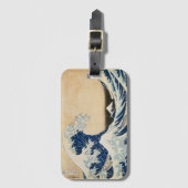 北斎素晴らしによる神奈川の波 ラゲッジタグ (正面縦)