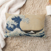 北斎素晴らしによる神奈川の波 ランバークッション (ブランケット)