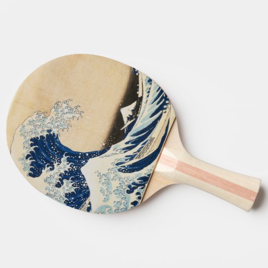 北斎素晴らしによる神奈川の波 卓球ラケット (横)