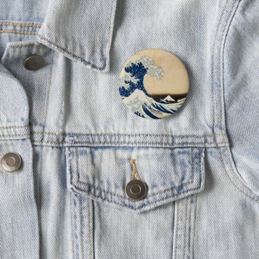 北斎素晴らしによる神奈川の波 缶バッジ (インサイチュ)