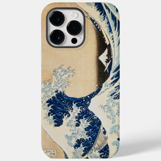 北斎素晴らしによる神奈川の波 Case-Mate iPhoneケース (裏面)