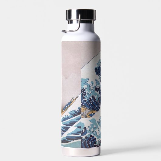 北斎素晴らしによる神奈川日本沖の津波 ウォーターボトル (右面)